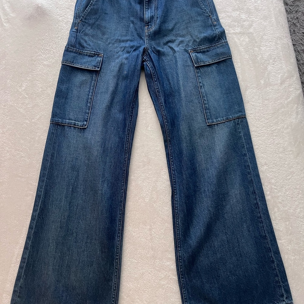 Calvin Klein Blue Flare & Wide Leg Jeans